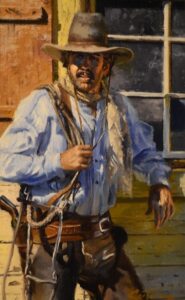 mitchcasterfineart.com, Cowboy Reverie, Western Art, Mitch Caster Fine Art, Mitch Caster