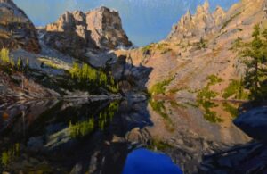 reflection on emerald lake, mitch caster, mitchcasterfineart.com, estes park, rocky mountain national park, colorado artist