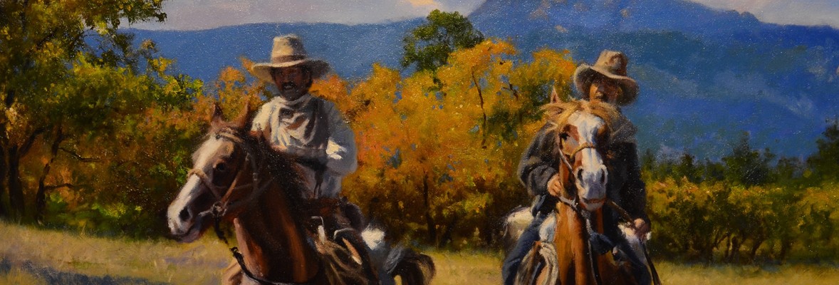 Western Brotherhood, Mitch Caster, Mitchcasterfineart.com, oil on canvas
